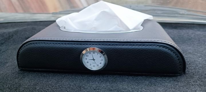 Tissue Box with Clock for Officer and Cars - Image 2