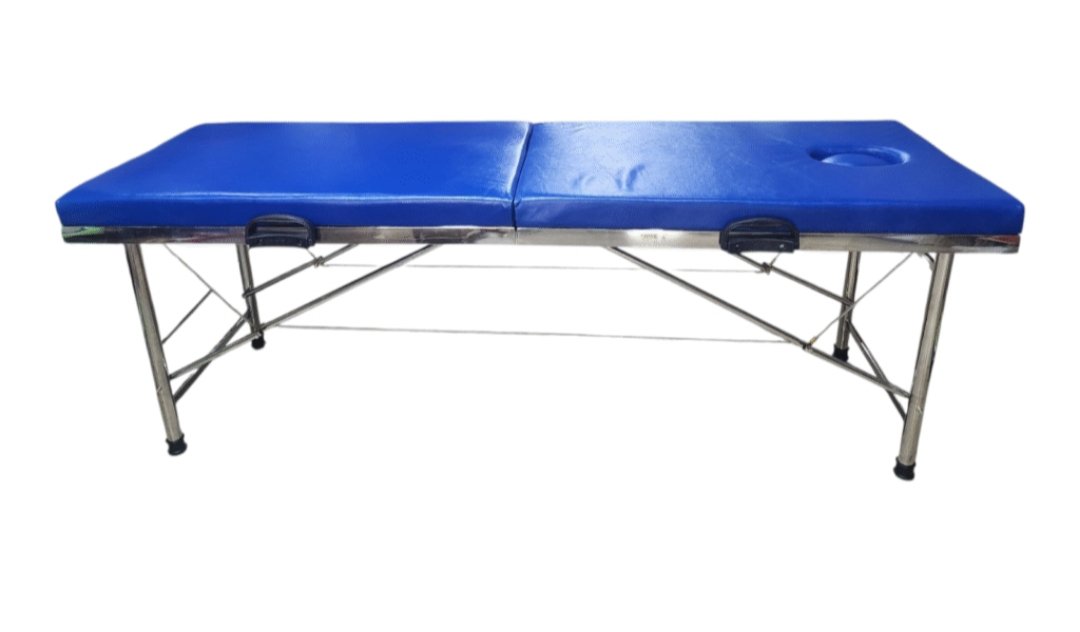 Portable folding Treatment Couch – Stainless Steel