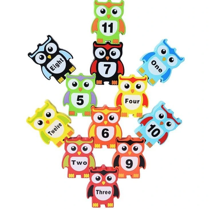 Owl Stacking Blocks Toy-Fine Motor Coordination Activity