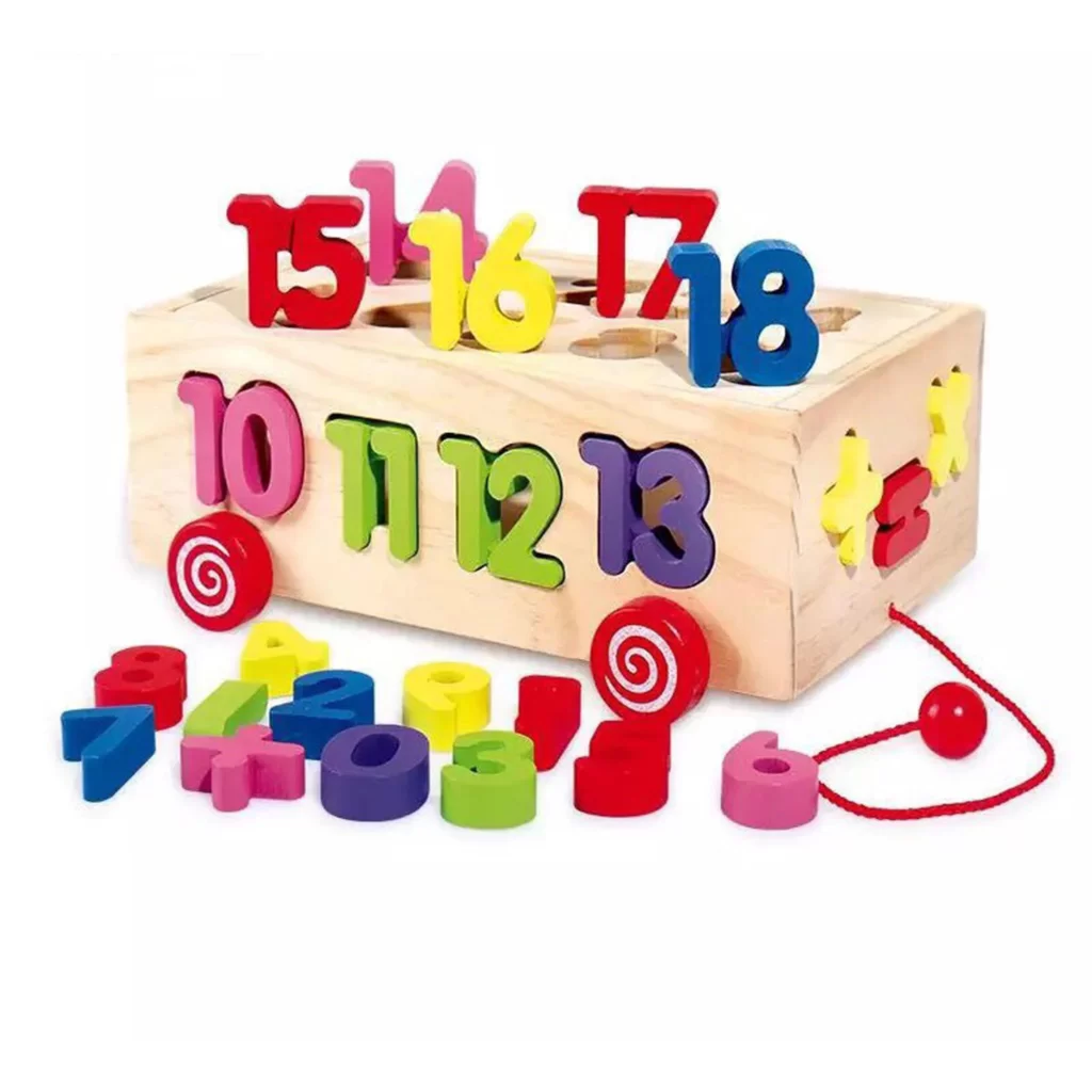 Letter Wooden Box – Pulling Toy Car